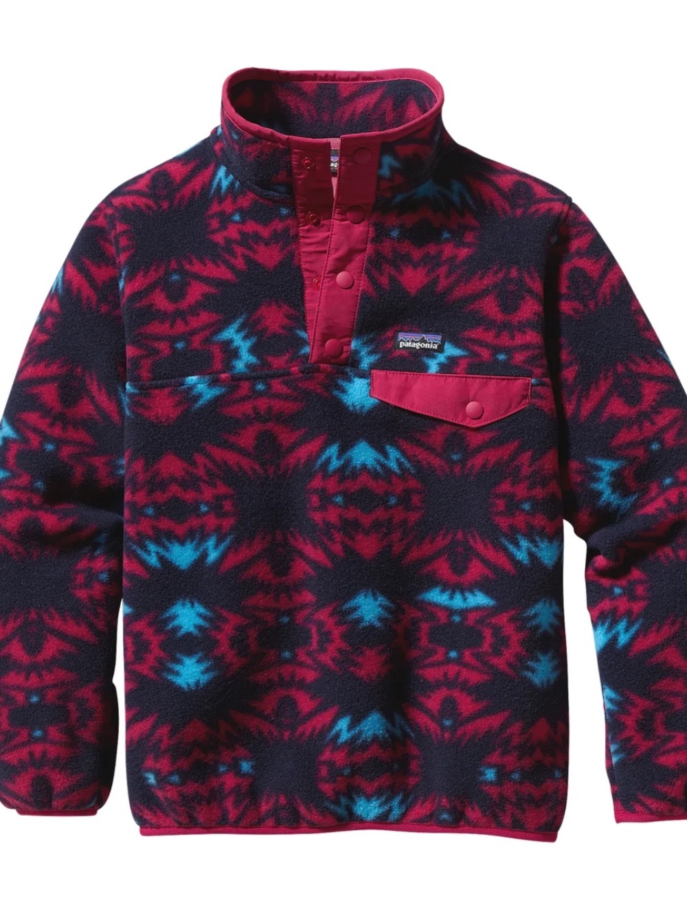 Girls Aztec print Patagonia Synchilla pullover jacket Sz XL (14)
